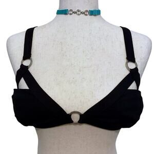 Guess NWOT Ribbed Black Bra Women M